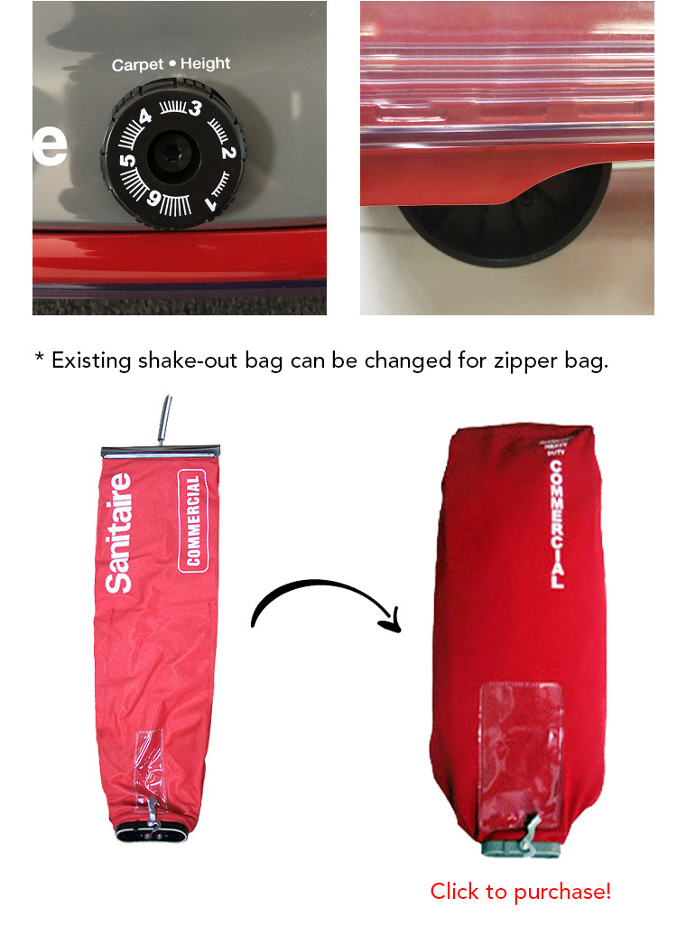 shake out bag, zipper bag